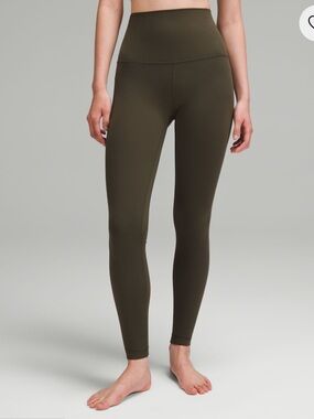 lululemon Align™ Super-High-Rise Leggings 28in Dark Olive sz 12
